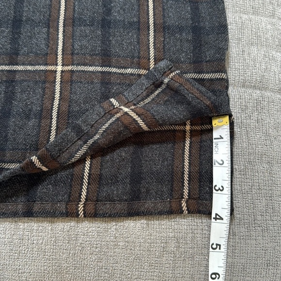 Vintage Express Womens Plaid Half Zip Shirt L XL Wool Blend 90s Grunge Hong Kong - Picture 11 of 12